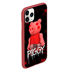 Чехол iPhone 11 Pro матовый Roblox Piggy, цвет: 3D-красный — фото 2