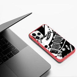 Чехол iPhone 11 Pro матовый Metallica, цвет: 3D-красный — фото 2