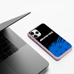 Чехол iPhone 11 Pro матовый MERCEDES МЕРСЕДЕС, цвет: 3D-розовый — фото 2
