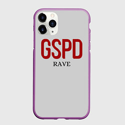 Чехол iPhone 11 Pro матовый GSPD rave, цвет: 3D-фиолетовый