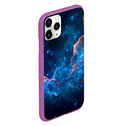 Чехол iPhone 11 Pro матовый Туманность, цвет: 3D-фиолетовый — фото 2