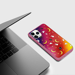 Чехол iPhone 11 Pro матовый SAILOR MOON, цвет: 3D-малиновый — фото 2