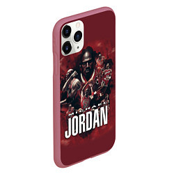 Чехол iPhone 11 Pro матовый MICHAEL JORDAN, цвет: 3D-малиновый — фото 2