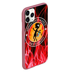 Чехол iPhone 11 Pro матовый FIRE, цвет: 3D-малиновый — фото 2