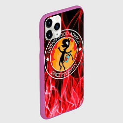 Чехол iPhone 11 Pro матовый FIRE, цвет: 3D-фиолетовый — фото 2