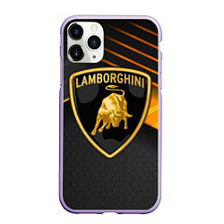 Чехол iPhone 11 Pro матовый Lamborghini, цвет: 3D-светло-сиреневый