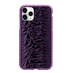 Чехол iPhone 11 Pro матовый Joy Division Glitch, цвет: 3D-фиолетовый