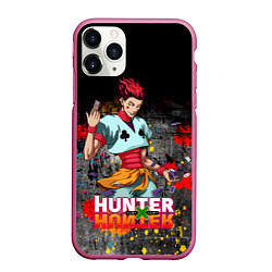 Чехол iPhone 11 Pro матовый Хисока Hunter x Hunter, цвет: 3D-малиновый