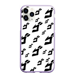 Чехол iPhone 11 Pro матовый JoJo Bizarre Adventure, цвет: 3D-светло-сиреневый