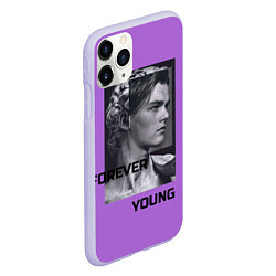 Чехол iPhone 11 Pro матовый Леонардо Ди Каприо, цвет: 3D-светло-сиреневый — фото 2