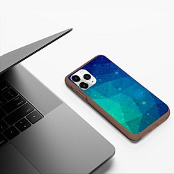 Чехол iPhone 11 Pro матовый Космос, цвет: 3D-коричневый — фото 2