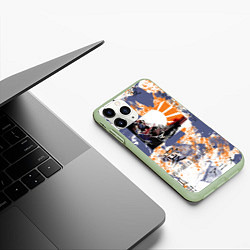 Чехол iPhone 11 Pro матовый Самурай Чамплу, цвет: 3D-салатовый — фото 2