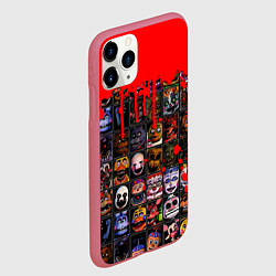 Чехол iPhone 11 Pro матовый Five Nights At Freddys, цвет: 3D-малиновый — фото 2