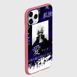 Чехол iPhone 11 Pro матовый Токийский гуль, цвет: 3D-малиновый — фото 2