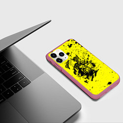 Чехол iPhone 11 Pro матовый JoJo Bizarre Adventure, цвет: 3D-малиновый — фото 2