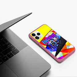 Чехол iPhone 11 Pro матовый FORTNITE NEW SEASON 2020, цвет: 3D-малиновый — фото 2