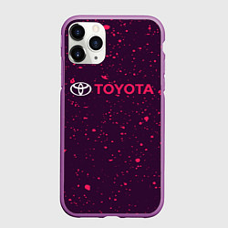 Чехол iPhone 11 Pro матовый TOYOTA ТОЙОТА, цвет: 3D-фиолетовый