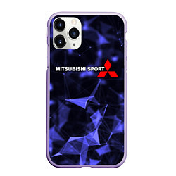 Чехол iPhone 11 Pro матовый MITSUBISHI, цвет: 3D-светло-сиреневый