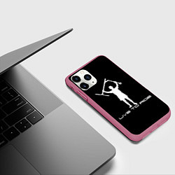 Чехол iPhone 11 Pro матовый Самокат трюковой Live to ride, цвет: 3D-малиновый — фото 2
