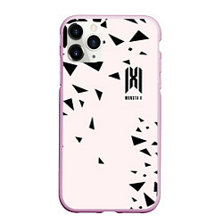 Чехол iPhone 11 Pro матовый Monsta X, цвет: 3D-розовый