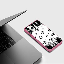 Чехол iPhone 11 Pro матовый MARSHMELLO МАРШМЕЛЛОУ, цвет: 3D-малиновый — фото 2
