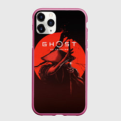 Чехол iPhone 11 Pro матовый Ghost of Tsushima, цвет: 3D-малиновый