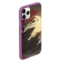 Чехол iPhone 11 Pro матовый Ghost of Tsushima, цвет: 3D-фиолетовый — фото 2