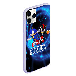 Чехол iPhone 11 Pro матовый Sonic SEGA, цвет: 3D-светло-сиреневый — фото 2