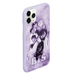 Чехол iPhone 11 Pro матовый BTS, цвет: 3D-светло-сиреневый — фото 2