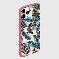 Чехол iPhone 11 Pro матовый Тихие тропики, цвет: 3D-малиновый — фото 2