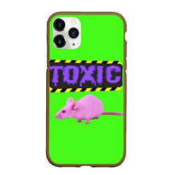 Чехол iPhone 11 Pro матовый Toxic, цвет: 3D-коричневый