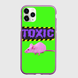 Чехол iPhone 11 Pro матовый Toxic, цвет: 3D-фиолетовый