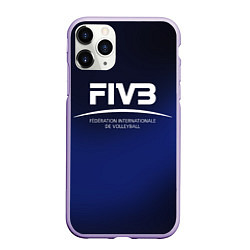 Чехол iPhone 11 Pro матовый FIVB Volleyball, цвет: 3D-светло-сиреневый