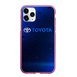 Чехол iPhone 11 Pro матовый TOYOTA ТОЙОТА, цвет: 3D-малиновый