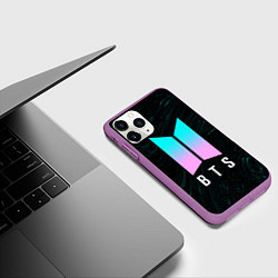Чехол iPhone 11 Pro матовый BTS БТС, цвет: 3D-фиолетовый — фото 2