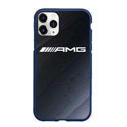 Чехол iPhone 11 Pro матовый MERCEDES МЕРСЕДЕС, цвет: 3D-тёмно-синий
