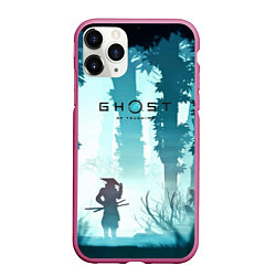 Чехол iPhone 11 Pro матовый Ghost of Tsushima, цвет: 3D-малиновый