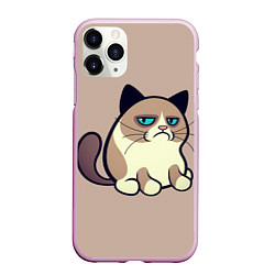 Чехол iPhone 11 Pro матовый Великий Grumpy Cat, цвет: 3D-розовый