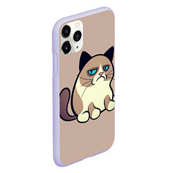 Чехол iPhone 11 Pro матовый Великий Grumpy Cat, цвет: 3D-светло-сиреневый — фото 2