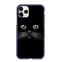 Чехол iPhone 11 Pro матовый Кошачья моська, цвет: 3D-серый