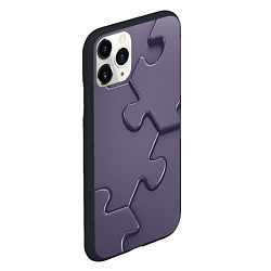 Чехол iPhone 11 Pro матовый Puzzles, цвет: 3D-черный — фото 2