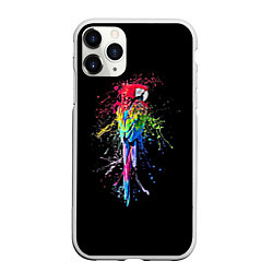 Чехол iPhone 11 Pro матовый Попугай, цвет: 3D-белый