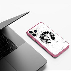 Чехол iPhone 11 Pro матовый Death Note, цвет: 3D-малиновый — фото 2