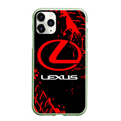 Чехол iPhone 11 Pro матовый LEXUS ЛЕКСУС, цвет: 3D-салатовый