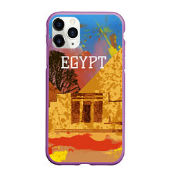 Чехол iPhone 11 Pro матовый Египет Пирамида Хеопса, цвет: 3D-фиолетовый