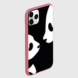 Чехол iPhone 11 Pro матовый Panda, цвет: 3D-малиновый — фото 2