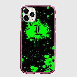 Чехол iPhone 11 Pro матовый Death Note, цвет: 3D-малиновый