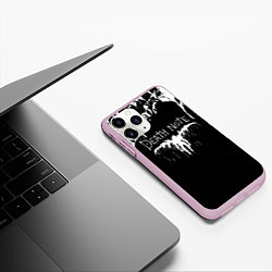 Чехол iPhone 11 Pro матовый Death Note, цвет: 3D-розовый — фото 2