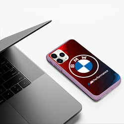 Чехол iPhone 11 Pro матовый BMW БМВ, цвет: 3D-сиреневый — фото 2