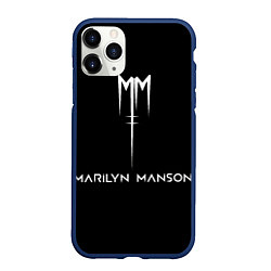 Чехол iPhone 11 Pro матовый Marilyn Manson, цвет: 3D-тёмно-синий